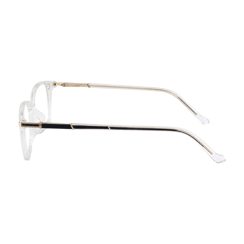 Zoe Miller Iconic Collection – ICN 3565 Square Optical Frame | Transparent White-zoom-