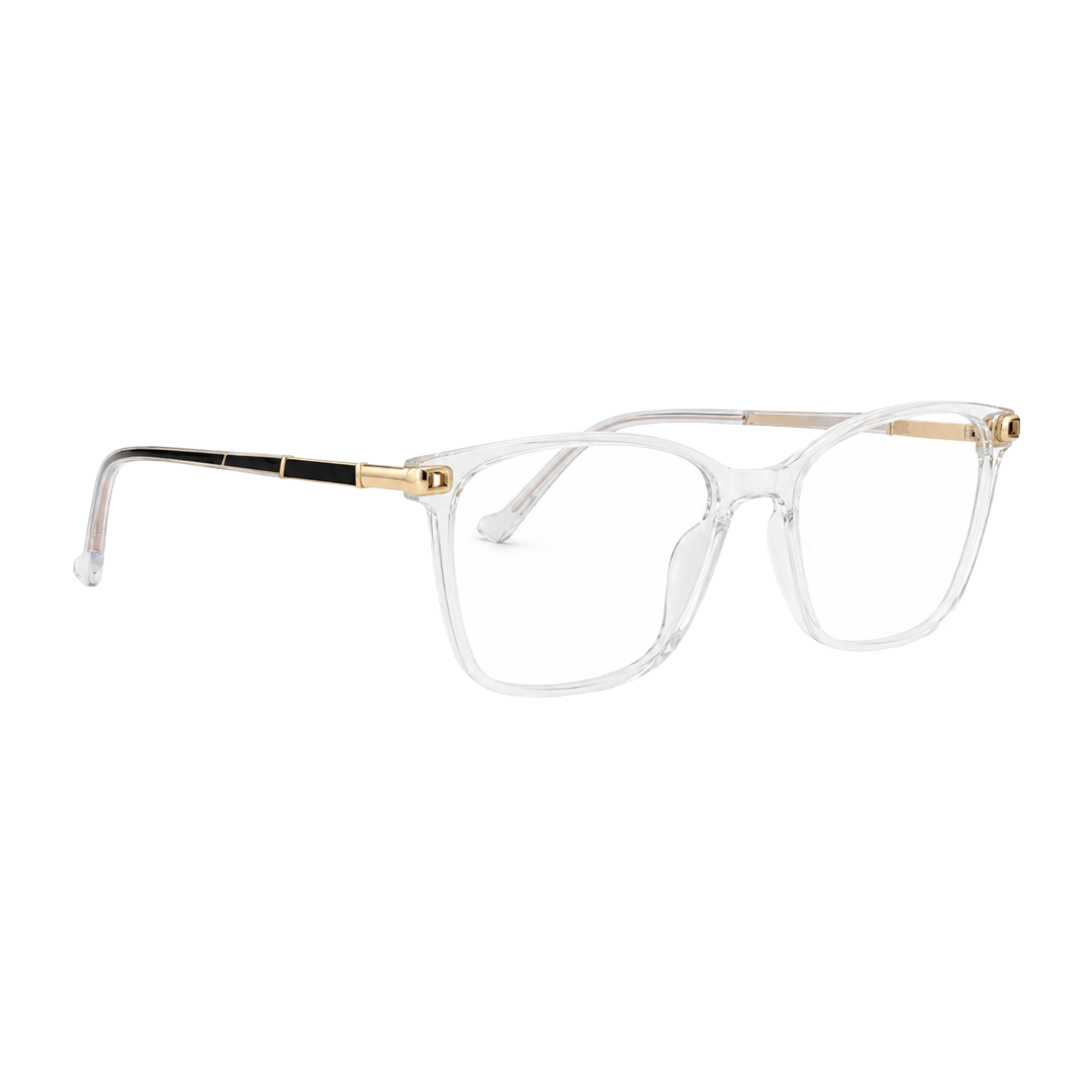 Zoe Miller Iconic Collection – ICN 3565 Square Optical Frame | Transparent White-zoom-5