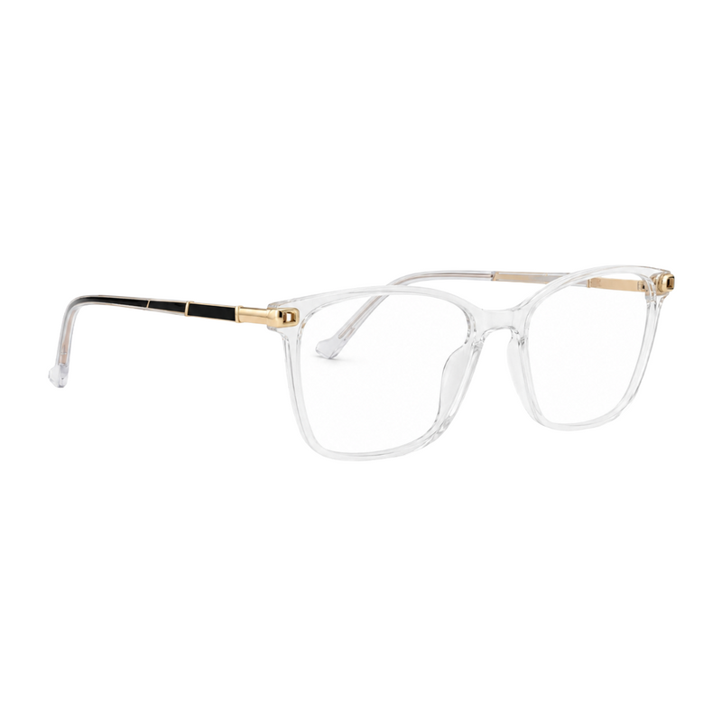 Zoe Miller Iconic Collection – ICN 3565 Square Optical Frame | Transparent White-zoom-