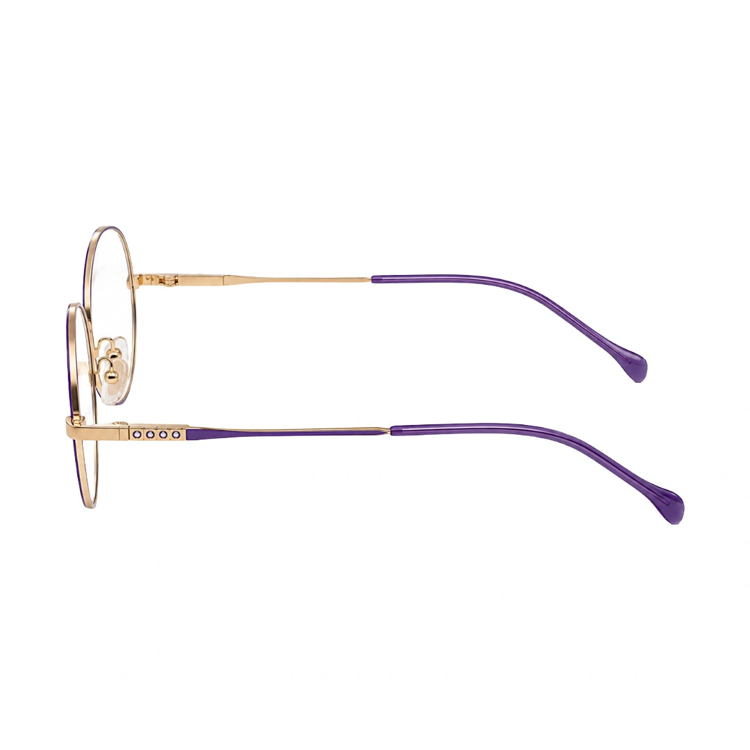 Zoe Miller – ICN 3578 Geometric Optical Frame | Purple with Gold-zoom-3