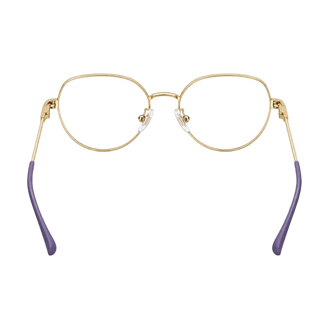 Zoe Miller – ICN 3578 Geometric Optical Frame | Purple with Gold-4