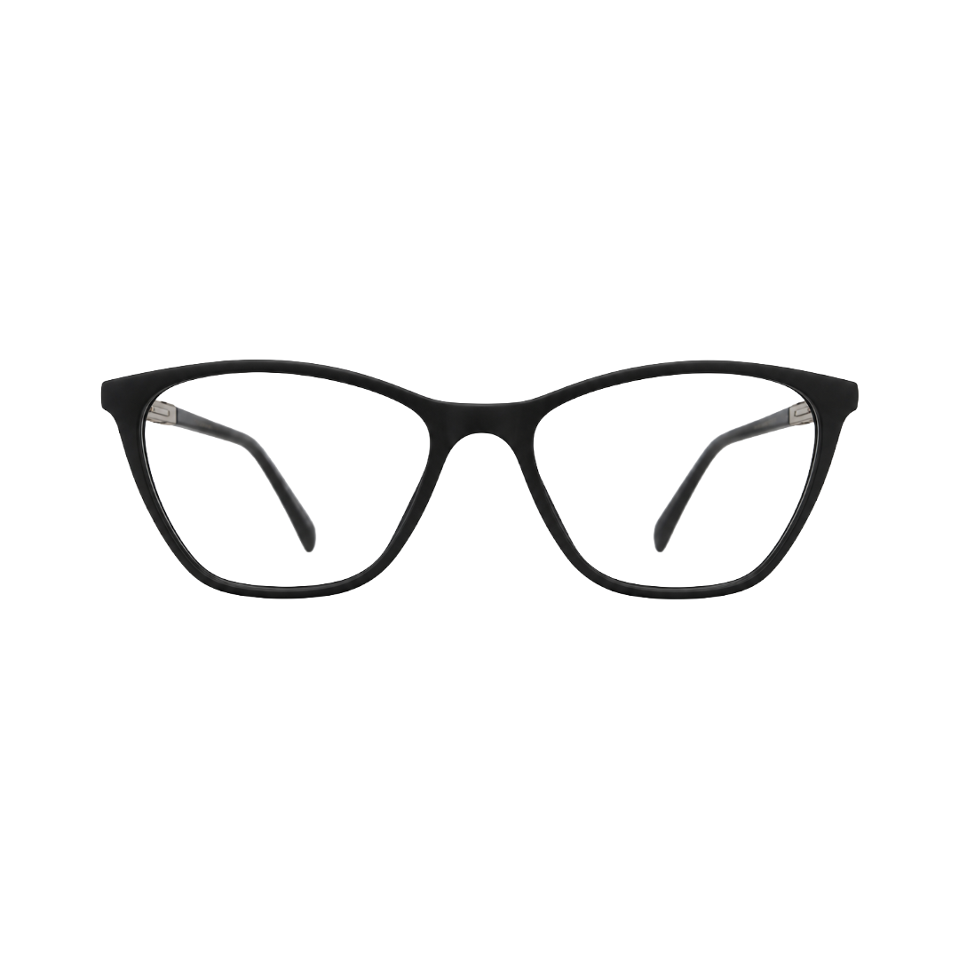 Zoe Miller Iconic Collection – ICN 3597 Cat-Eye Optical Frame | Matt Black-zoom-1