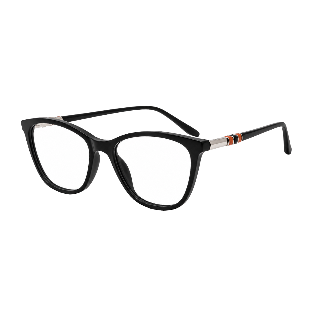 Zoe Miller Iconic Collection – ICN 3597 Cat-Eye Optical Frame | Matt Black