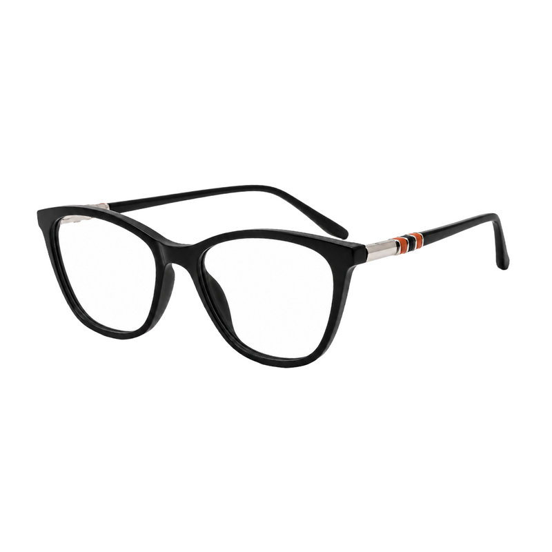 Zoe Miller Iconic Collection – ICN 3597 Cat-Eye Optical Frame | Matt Black-zoom-