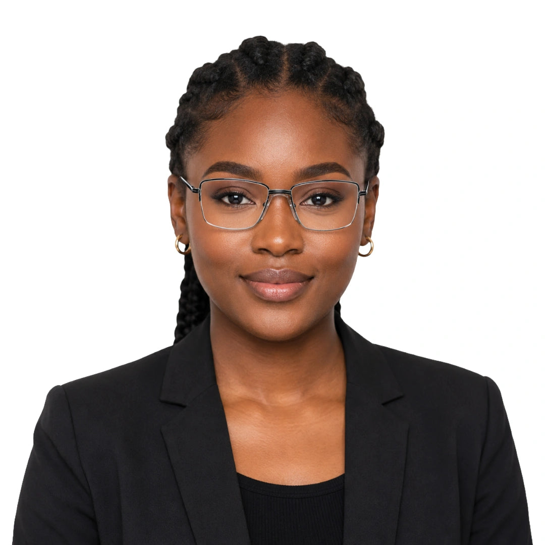 Zoe Miller ICN3610 | Semi-Rimless Prescription Rectangle Eyeglasses-zoom-6
