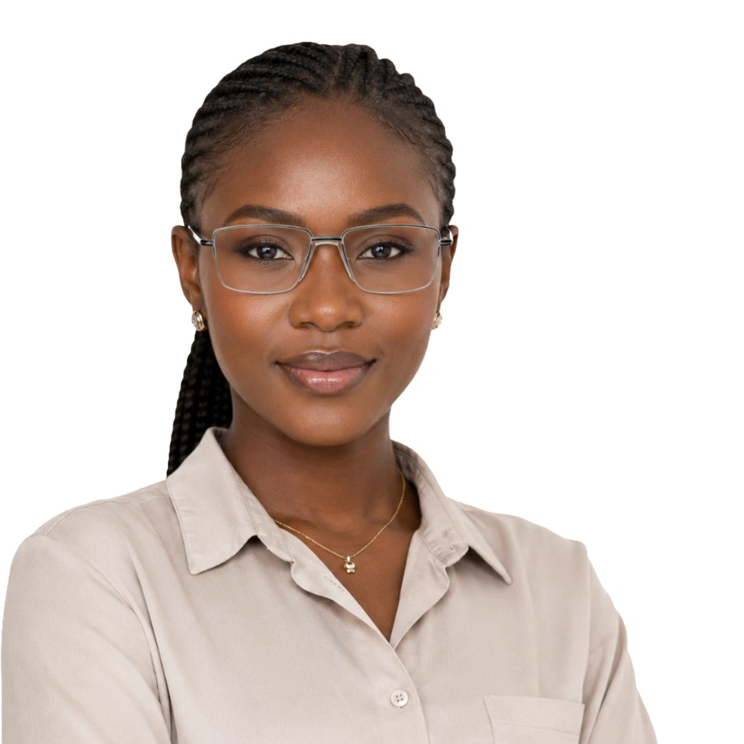Zoe Miller ICN3610 | Semi-Rimless Prescription Rectangle Eyeglasses-zoom-15