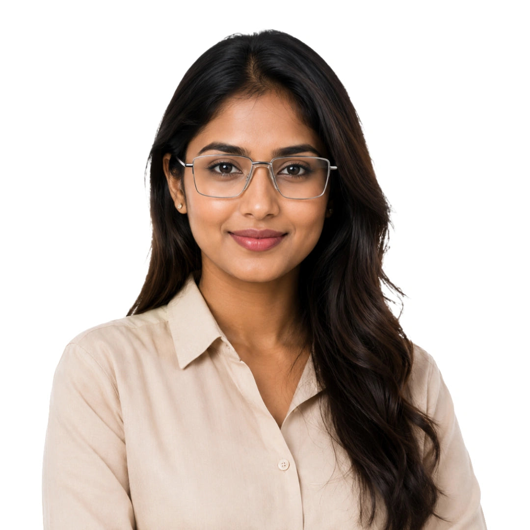 Zoe Miller ICN3610 | Semi-Rimless Prescription Rectangle Eyeglasses-zoom-17