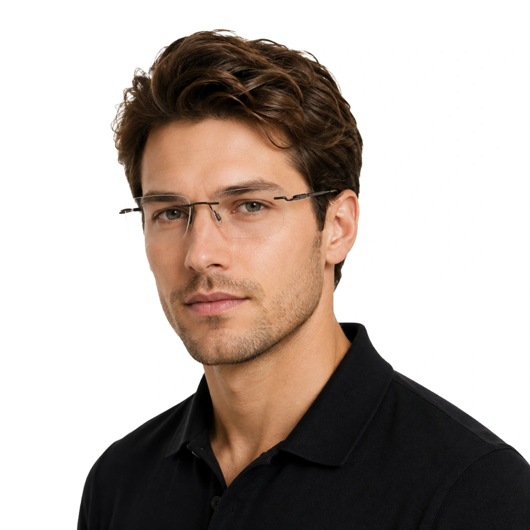Zoe Miller ICN-3619 Rimless Rectangular Prescription Eyeglasses-zoom-16