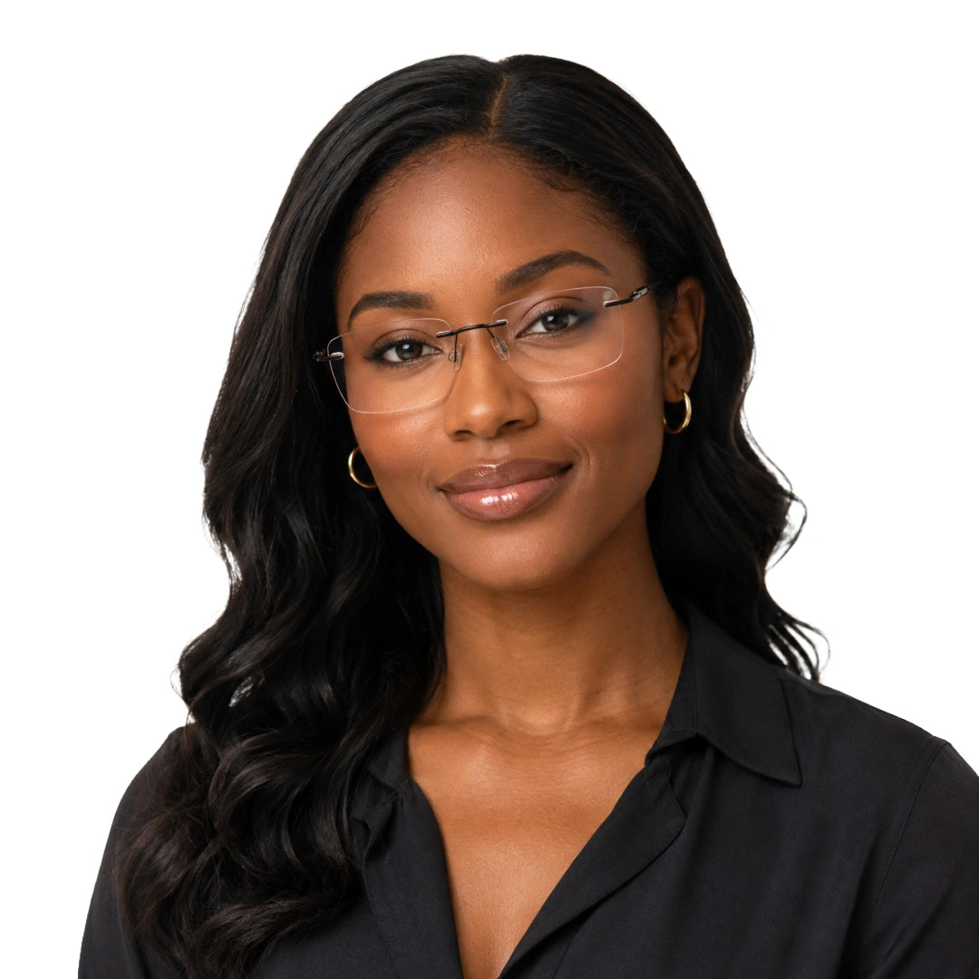 Zoe Miller ICN-3619 Rimless Rectangular Prescription Eyeglasses-17
