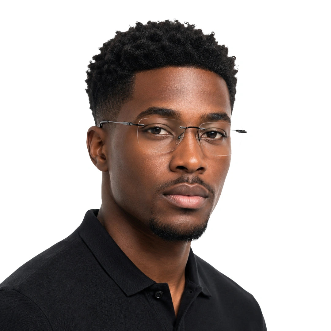 Zoe Miller ICN-3619 Rimless Rectangular Prescription Eyeglasses-zoom-18