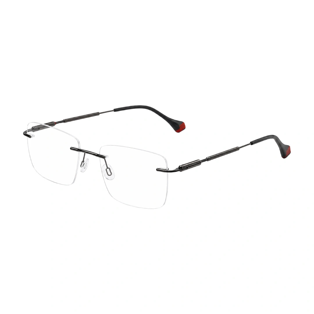 Zoe Miller ICN-3619 Rimless Rectangular Prescription Eyeglasses-2
