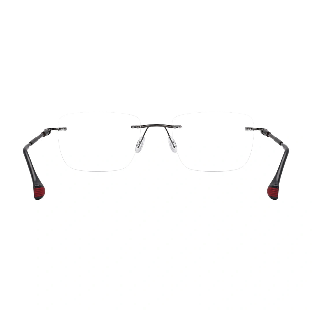 Zoe Miller ICN-3619 Rimless Rectangular Prescription Eyeglasses-zoom-4