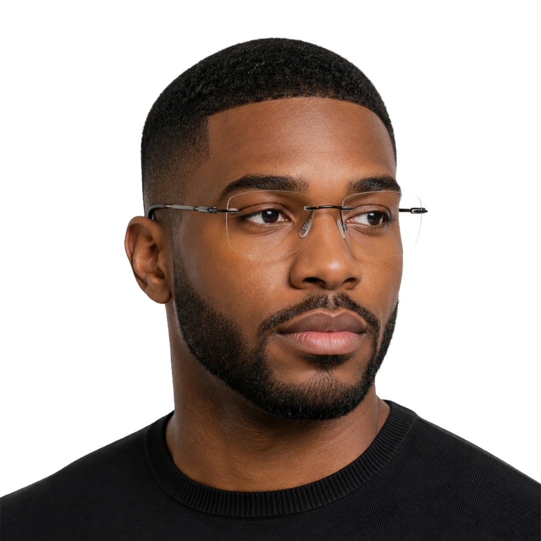 Zoe Miller ICN-3619 Rimless Rectangular Prescription Eyeglasses-9