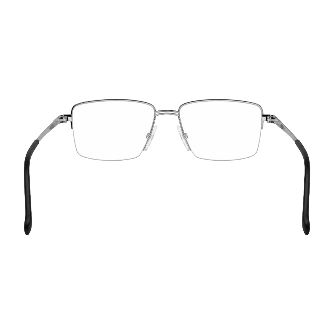 Zoe Miller Iconic Collection – ICN 3635 Half-Rim Square Optical Frame | Gun-zoom-4