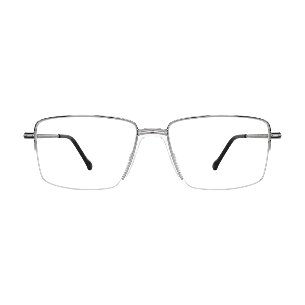 Zoe Miller Iconic Collection – ICN 3635 Half-Rim Square Optical Frame | Gun