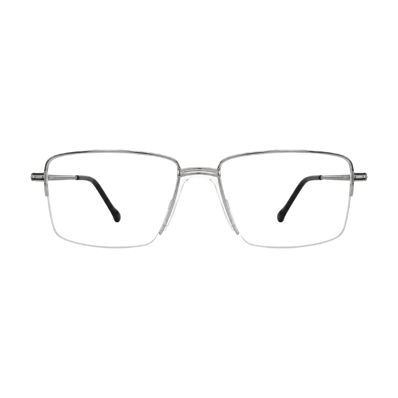 Zoe Miller Iconic Collection – ICN 3635 Half-Rim Square Optical Frame | Gun-zoom-