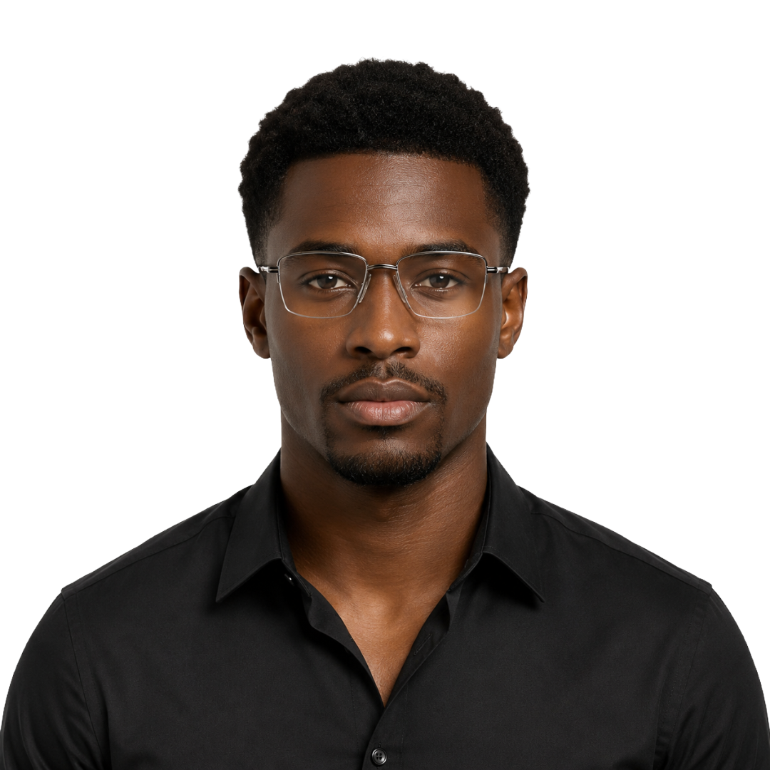 Zoe Miller Iconic Collection – ICN 3635 Half-Rim Square Optical Frame | Gun-zoom-9