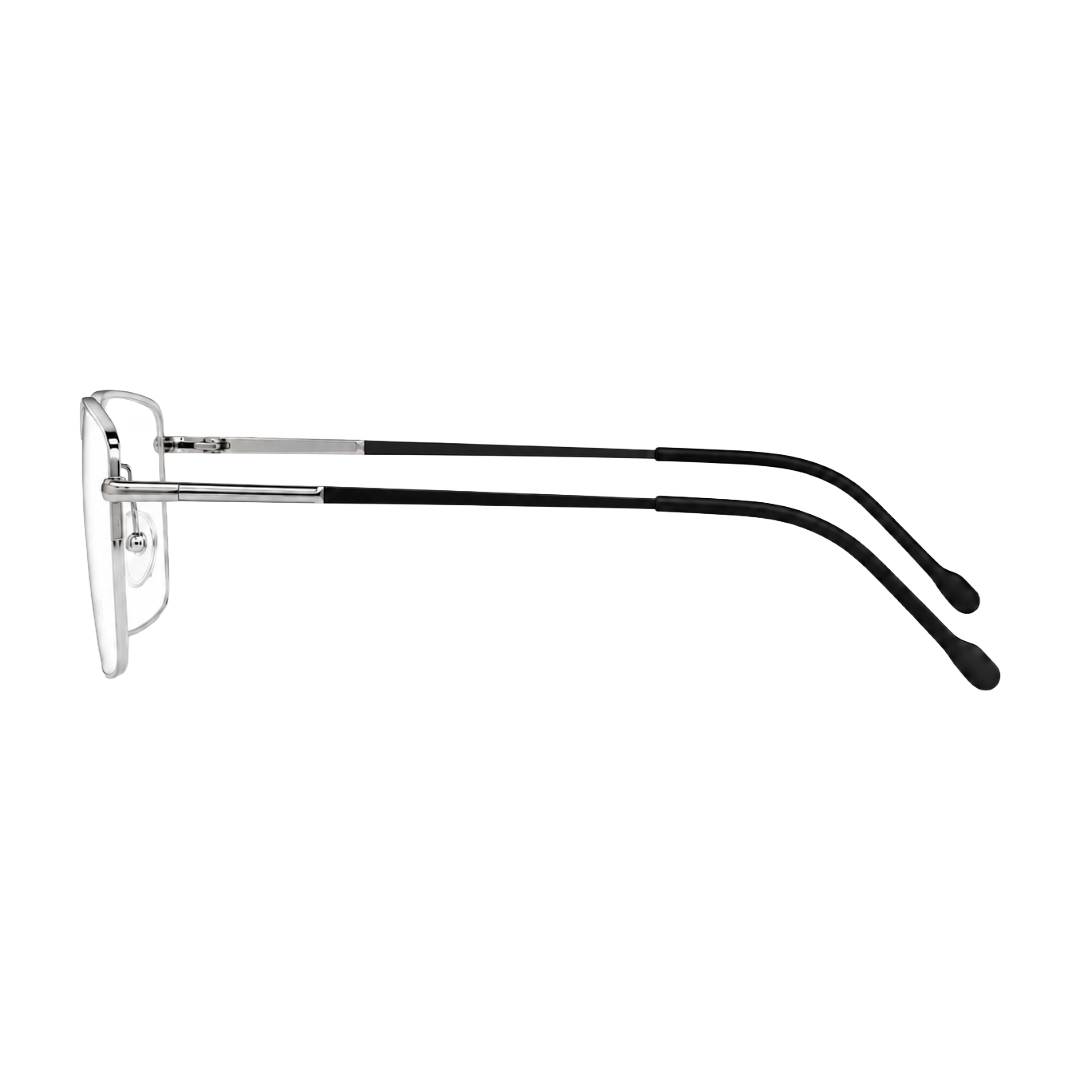 Zoe Miller Iconic Collection – ICN 3635 Half-Rim Square Optical Frame | Gun-zoom-3