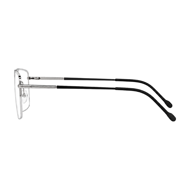 Zoe Miller Iconic Collection – ICN 3635 Half-Rim Square Optical Frame | Gun-zoom-