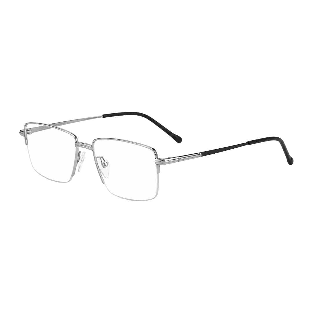 Zoe Miller Iconic Collection – ICN 3635 Half-Rim Square Optical Frame | Gun-2