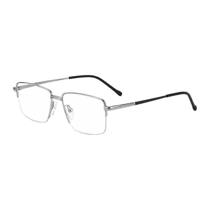 Zoe Miller Iconic Collection – ICN 3635 Half-Rim Square Optical Frame | Gun-zoom-