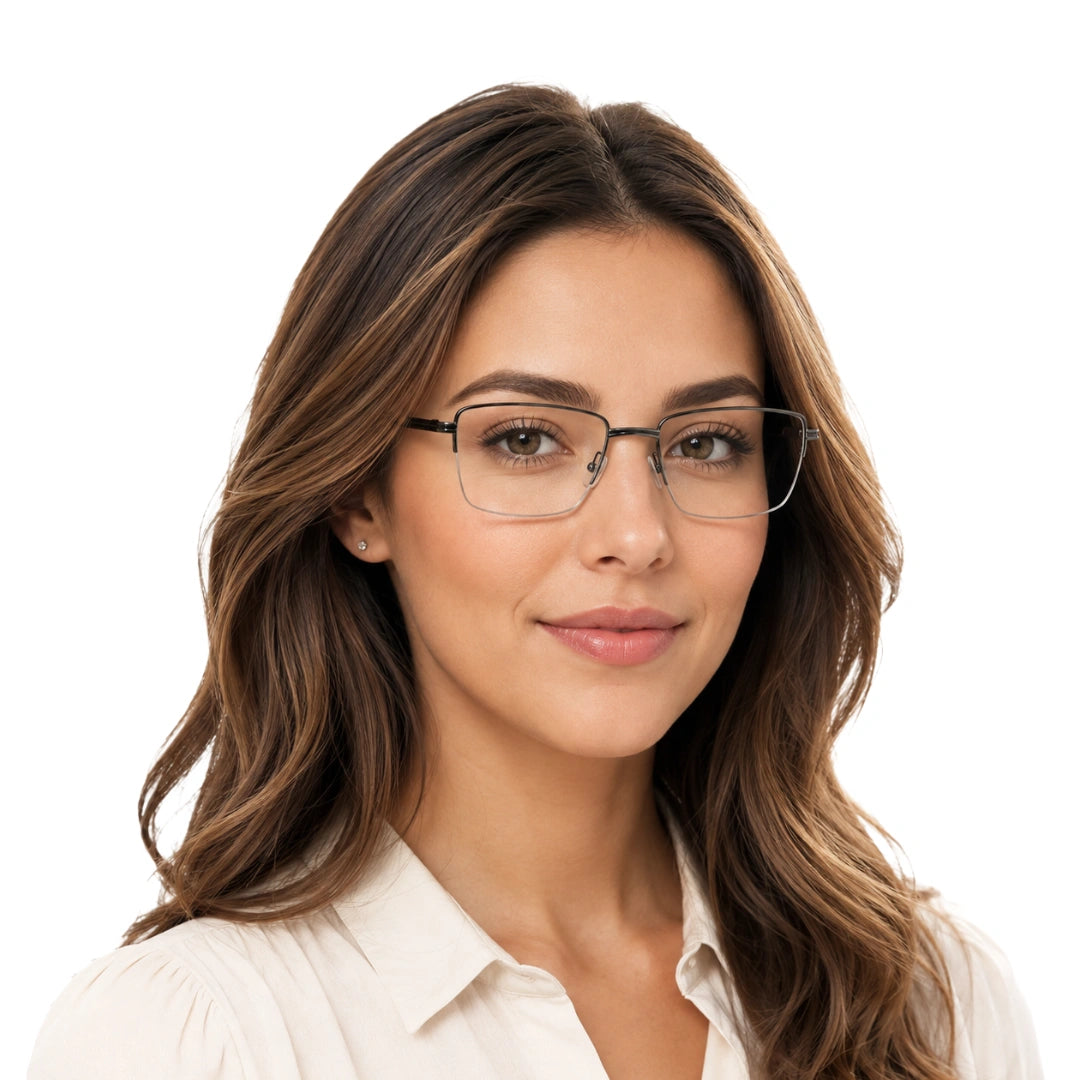 Zoe Miller Iconic Collection – ICN 3635 Half-Rim Square Optical Frame-8
