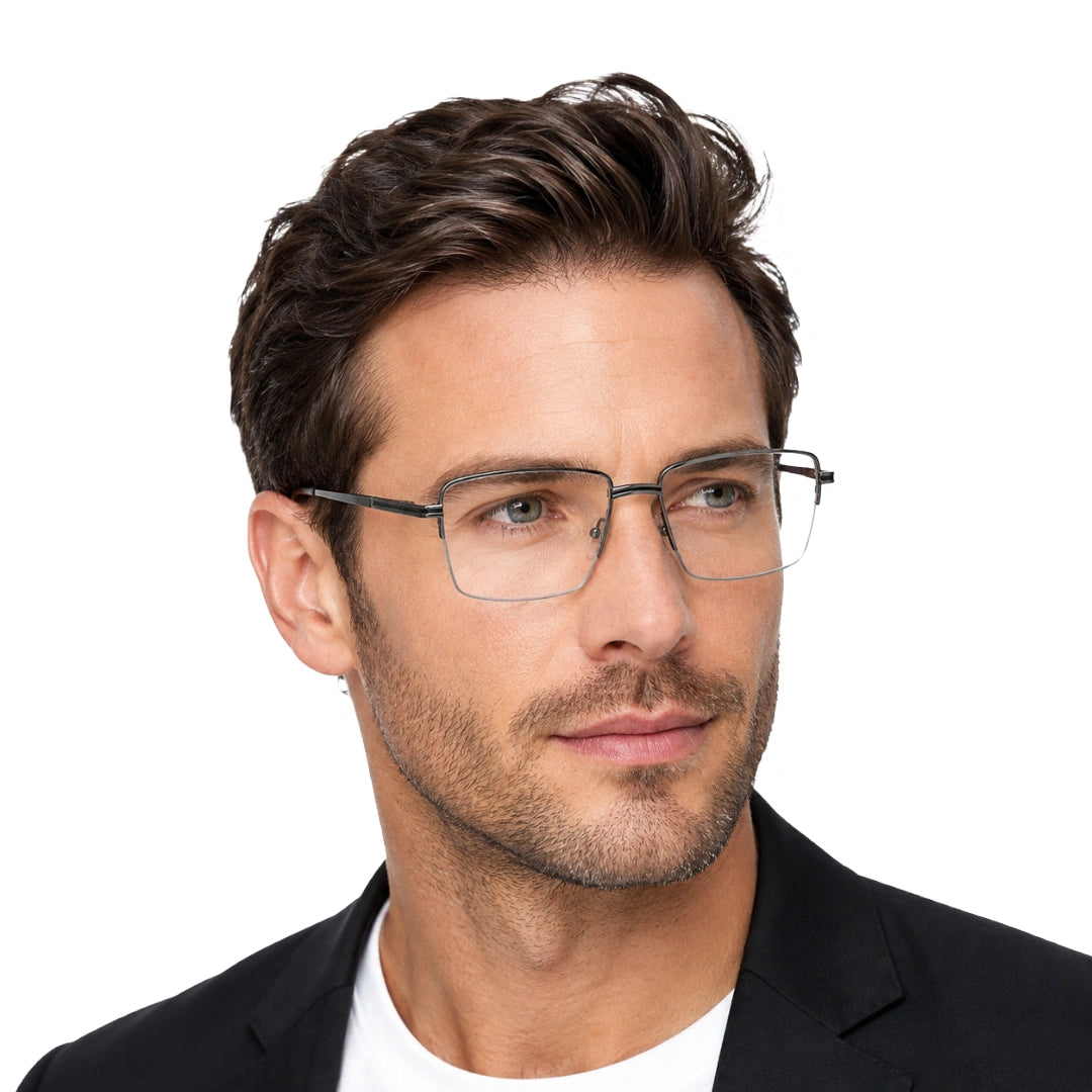 Zoe Miller Iconic Collection – ICN 3635 Half-Rim Square Optical Frame-zoom-9