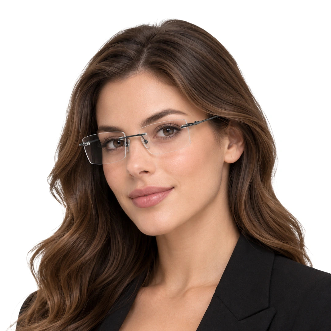 INSTAGRAM 8804 | Clean-Line Rimless Rectangle Eyeglasses-zoom-6