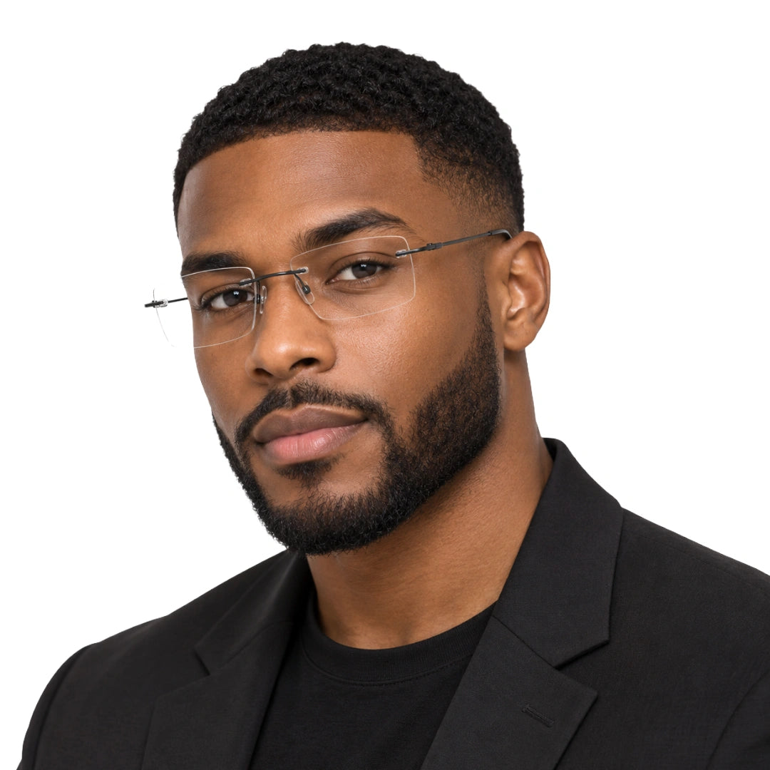 INSTAGRAM 8804 | Clean-Line Rimless Rectangle Eyeglasses-9