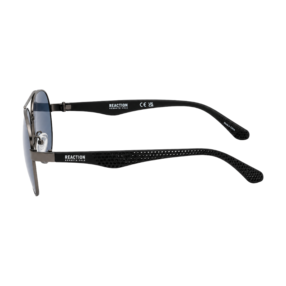 Kenneth Cole Reaction KC1318 Sunglasses – Gunmetal Aviator with Blue Lenses-zoom-3