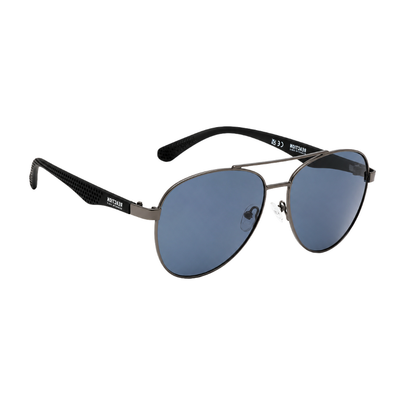 Kenneth Cole Reaction KC1318 Sunglasses – Gunmetal Aviator with Blue Lenses-zoom-