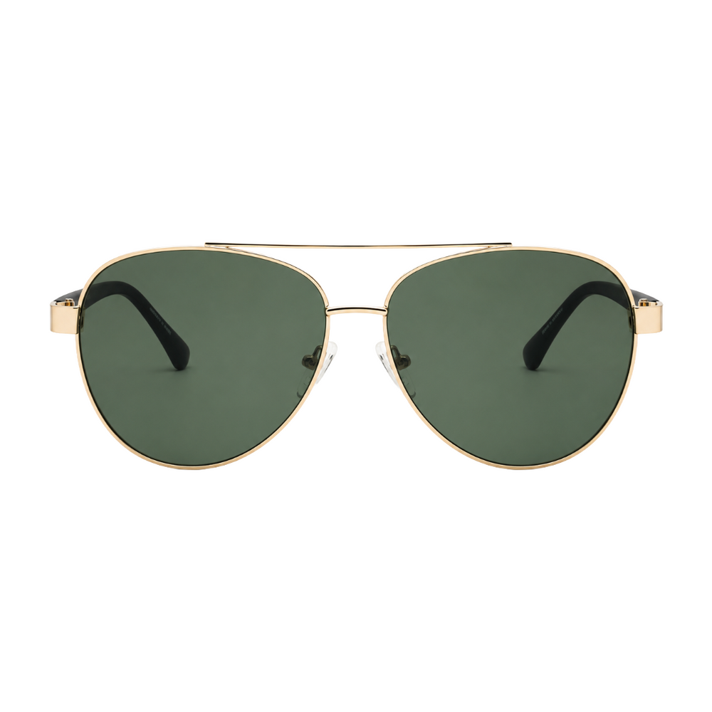 Kenneth Cole Reaction KC1394 Aviator Sunglasses – Gold Frame / Green Lens