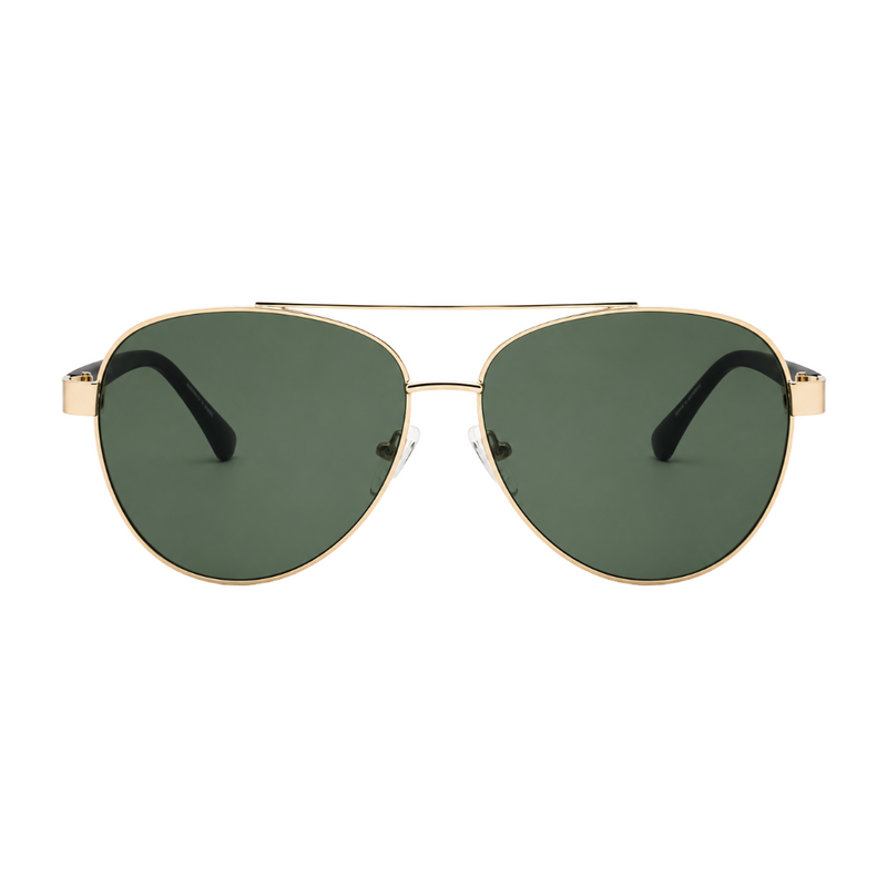 Kenneth Cole Reaction KC1394 Aviator Sunglasses – Gold Frame / Green Lens-zoom-