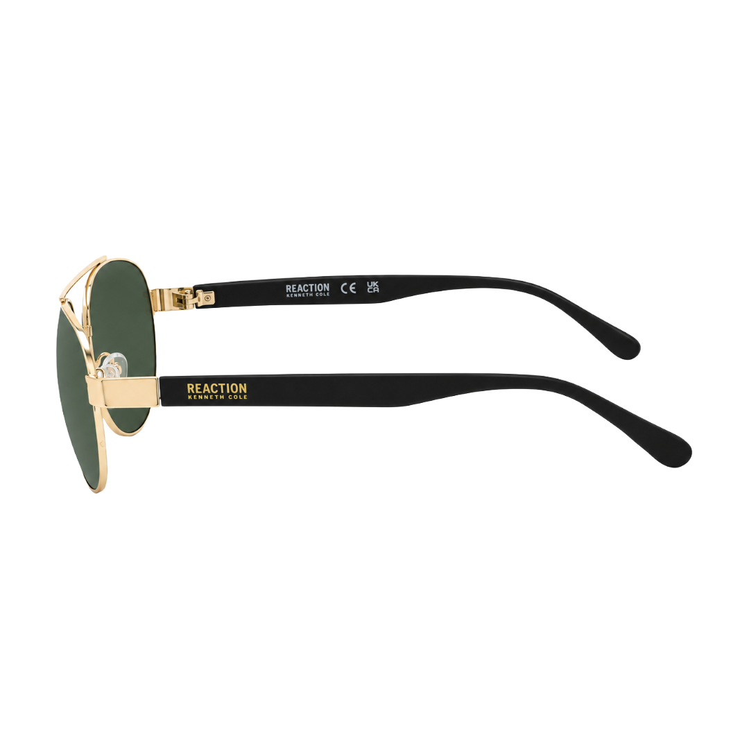 Kenneth Cole Reaction KC1394 Aviator Sunglasses – Gold Frame / Green Lens-zoom-3