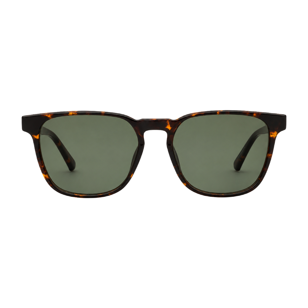 Kenneth Cole Reaction KC1414 Sunglasses – Dark Havana Frame with Green Lenses