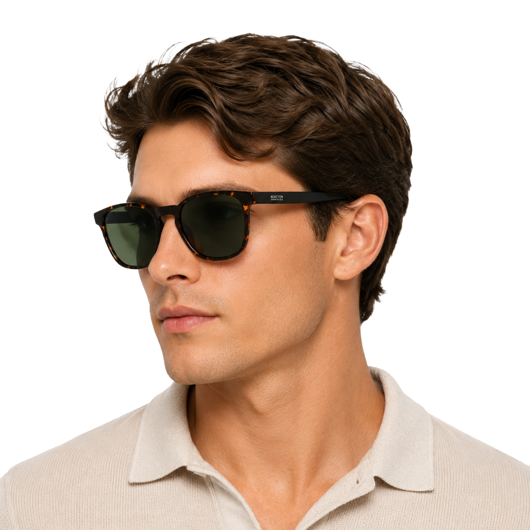 Kenneth Cole Reaction KC1414 Sunglasses – Dark Havana Frame with Green Lenses-zoom-7