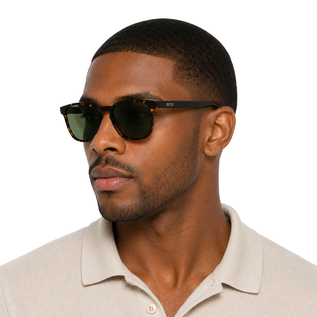 Kenneth Cole Reaction KC1414 Sunglasses – Dark Havana Frame with Green Lenses-zoom-9