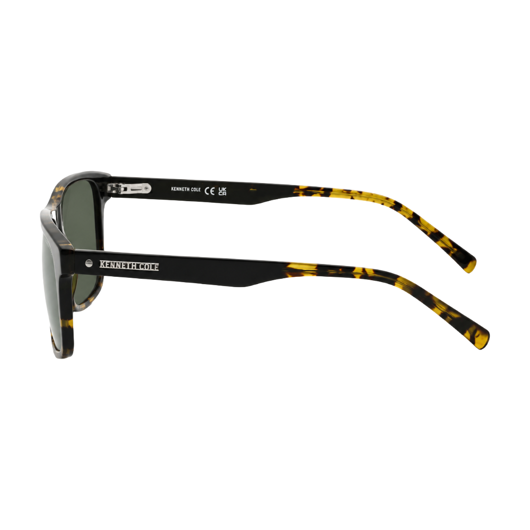 Kenneth Cole New York KCN00040 Rectangle Sunglasses – Black Tortoise / Green Lens-zoom-3