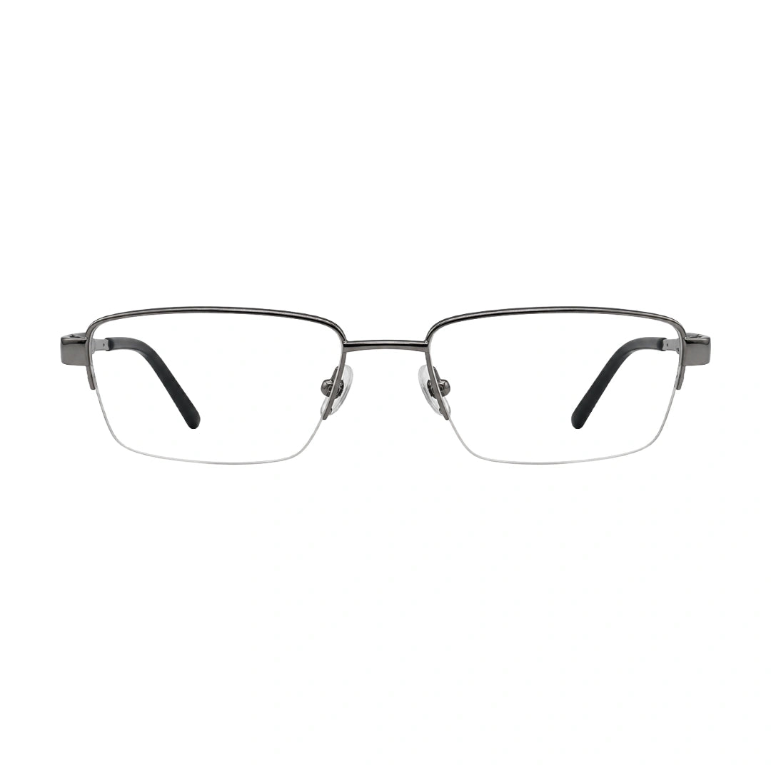 Zoe Miller LUX7614 – Half-Rim Rectangular Metal Eyeglasses | Lightweight Frame for Men & Women-zoom-1