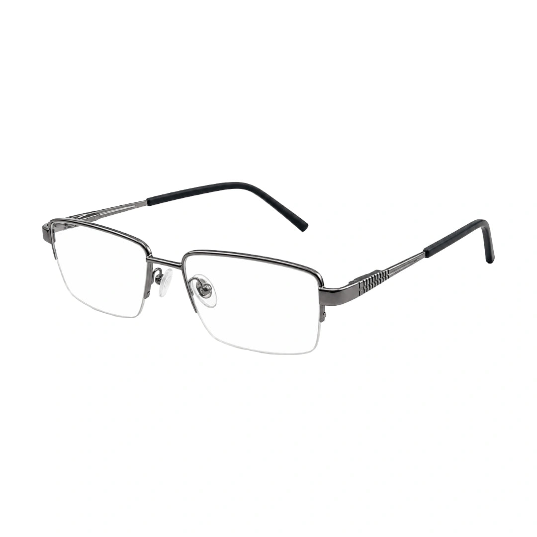 Zoe Miller LUX7614 – Half-Rim Rectangular Metal Eyeglasses | Lightweight Frame for Men & Women-zoom-2