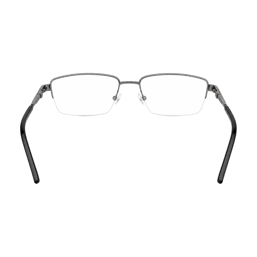 Zoe Miller LUX7614 – Half-Rim Rectangular Metal Eyeglasses | Lightweight Frame for Men & Women-zoom-4