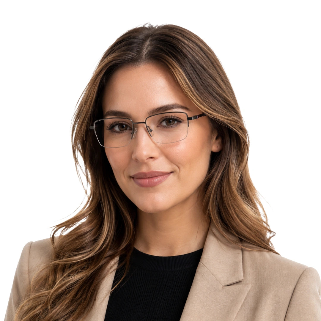 Zoe Miller LUX7617 | Executive Half-Rim Rectangle Eyeglasses-zoom-6