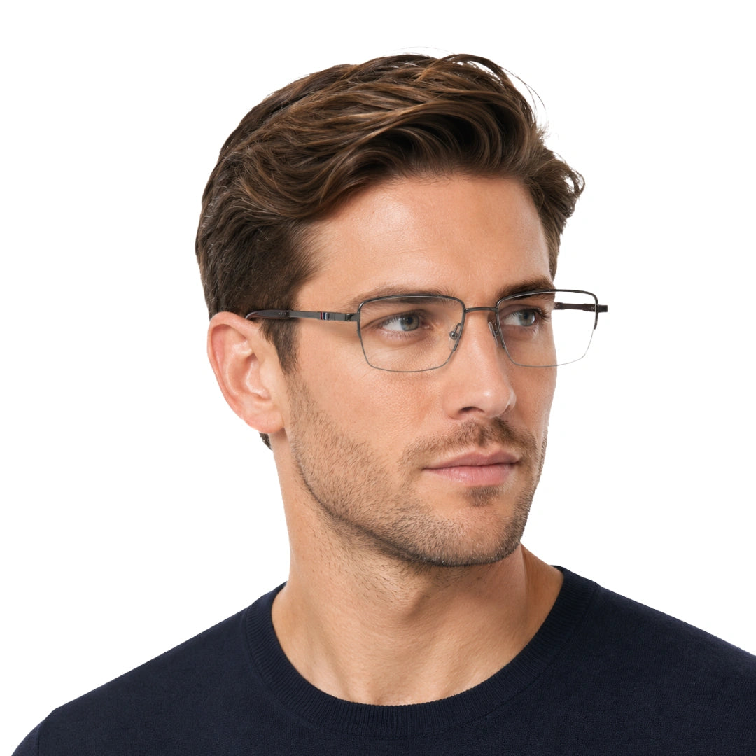 Zoe Miller LUX7617 | Executive Half-Rim Rectangle Eyeglasses-7