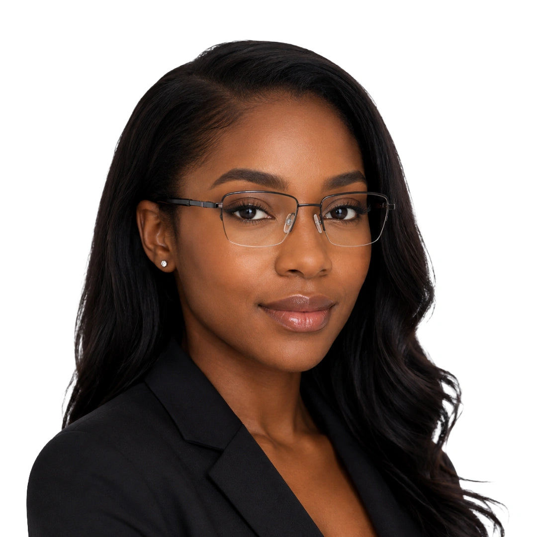 Zoe Miller LUX7617 | Executive Half-Rim Rectangle Eyeglasses-zoom-8