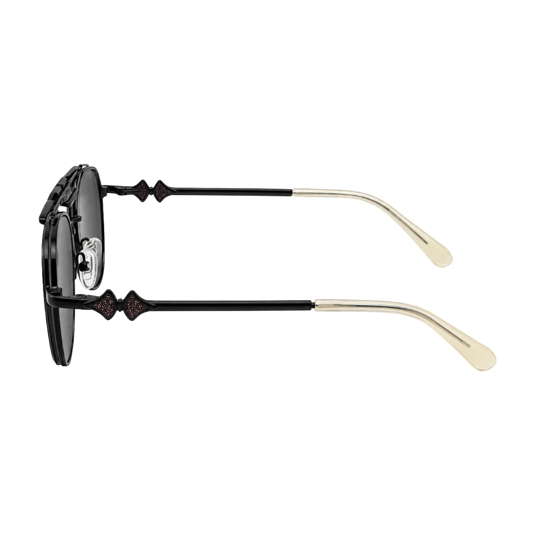 Zoe Miller LUX7623 | Premium Geometric Prescription Eyeglasses with Sun Clip-zoom-14