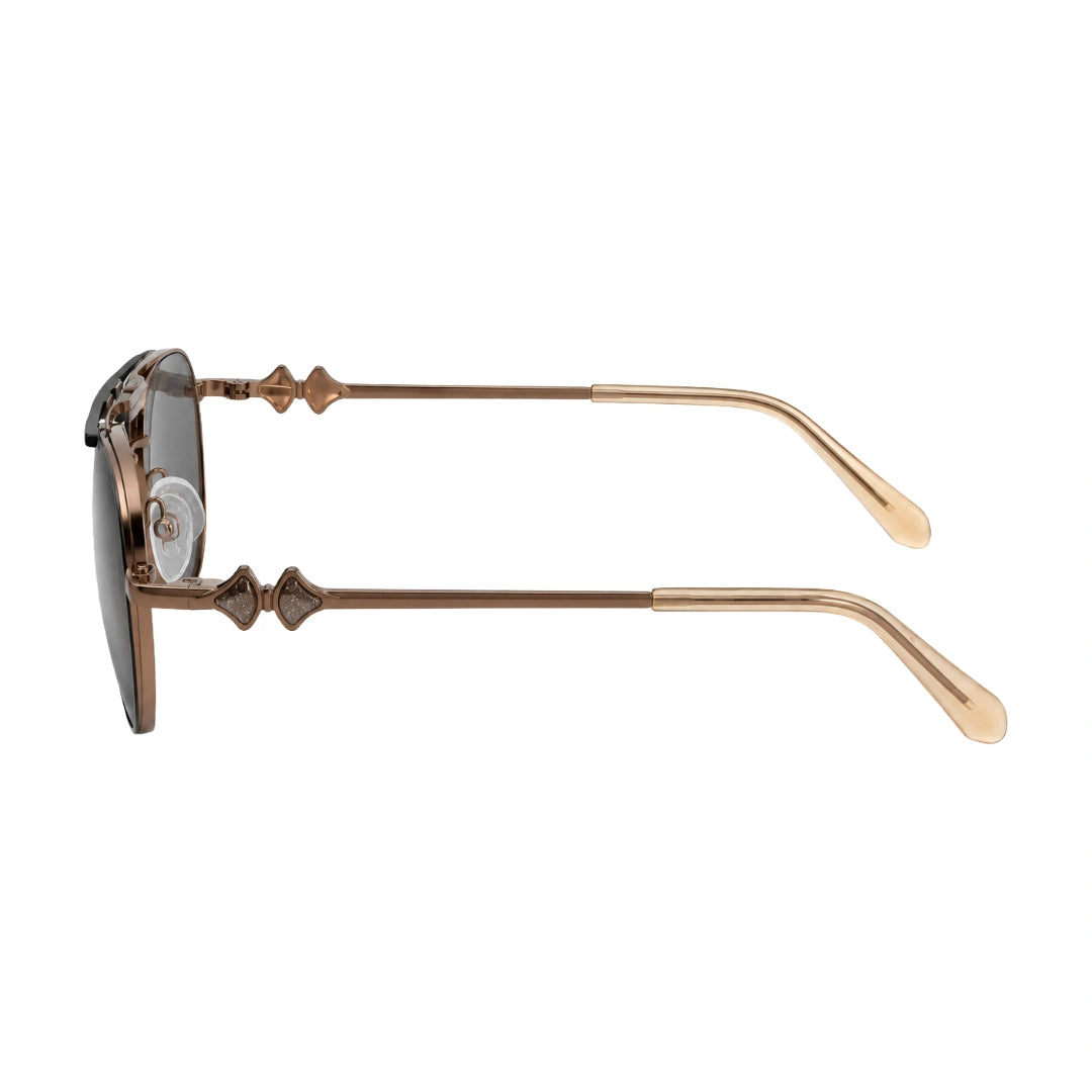 Zoe Miller LUX7623 | Premium Geometric Prescription Eyeglasses with Sun Clip-zoom-34