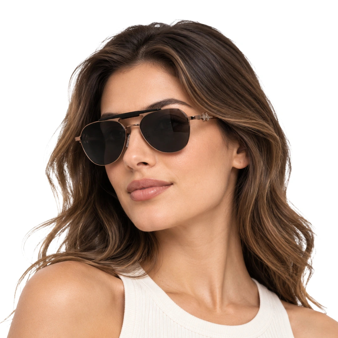 Zoe Miller LUX7623 | Premium Geometric Prescription Eyeglasses with Sun Clip-zoom-37