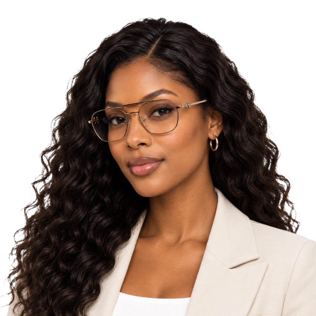 Zoe Miller LUX7623 | Premium Geometric Prescription Eyeglasses with Sun Clip-zoom-39