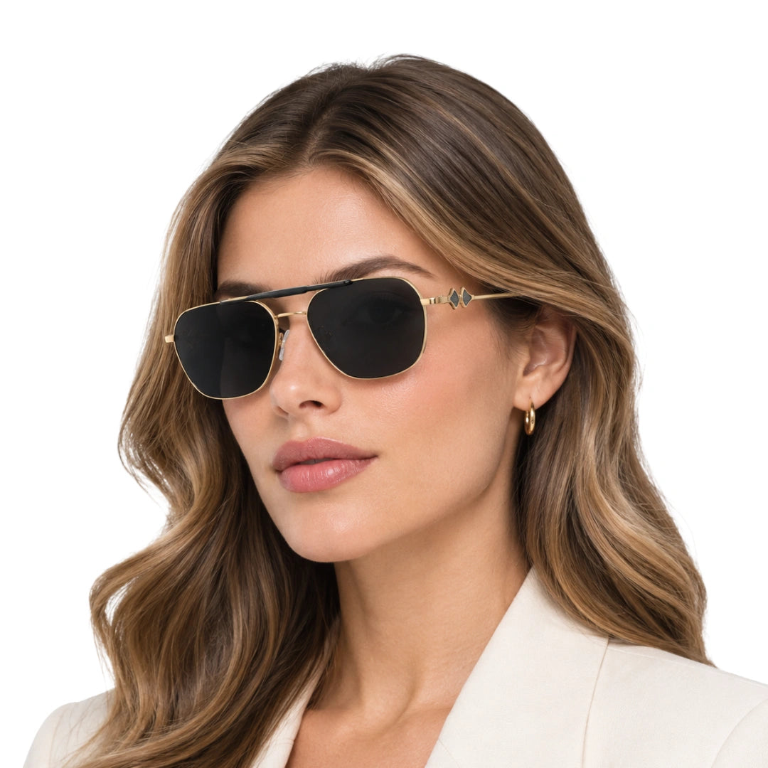 Zoe Miller LUX7623 | Premium Geometric Prescription Eyeglasses with Sun Clip-zoom-9