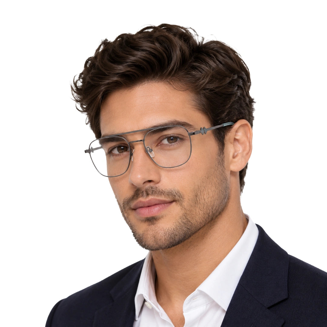 Zoe Miller LUX7623 | Premium Geometric Prescription Eyeglasses with Sun Clip-28